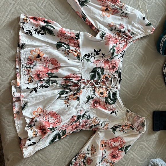 Almost Famous white and pink floral shirt - Picture 2 of 2